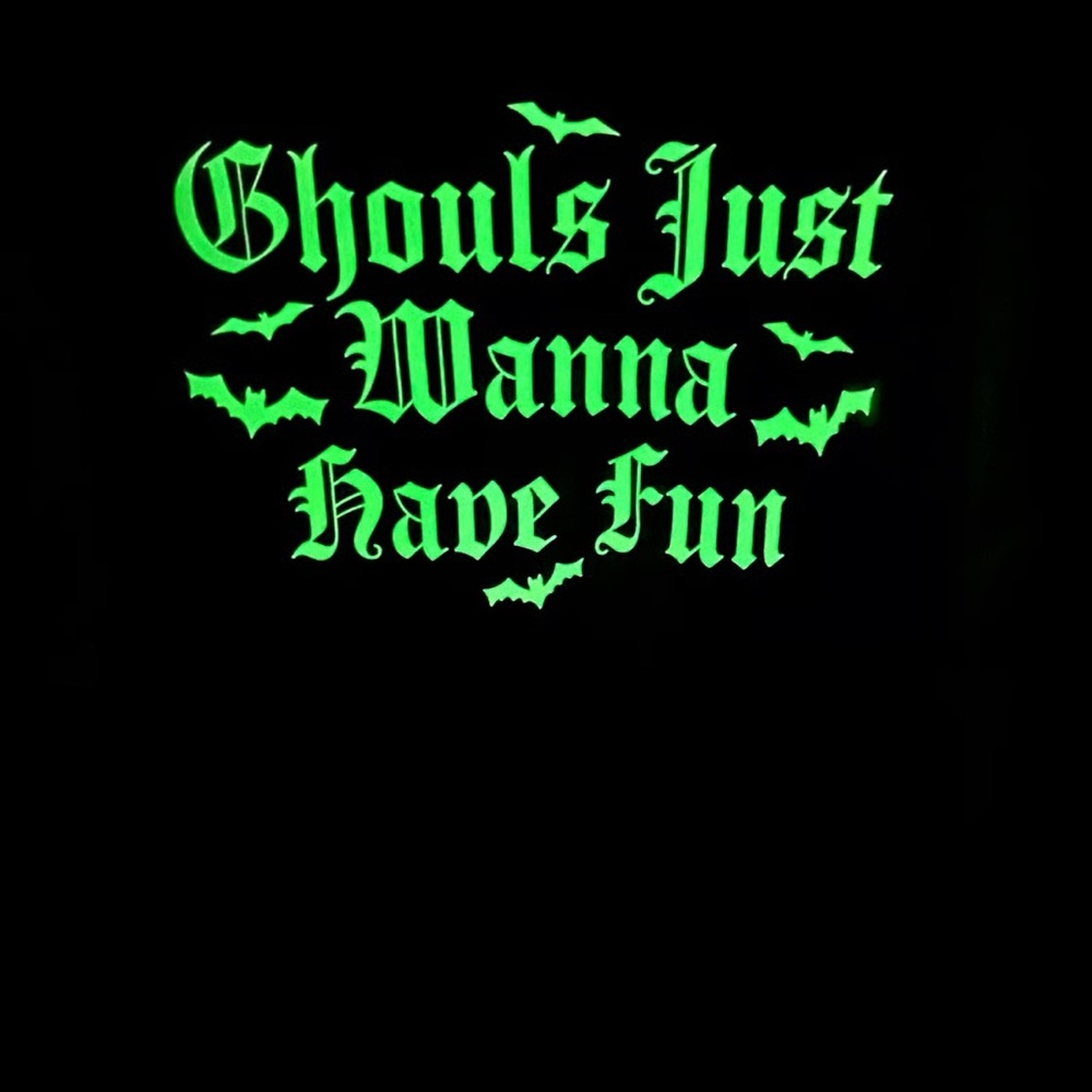 Rare PINK Victoria's Secret Halloween Long Sleeve Tee Ghouls Just Wanna Have Fun